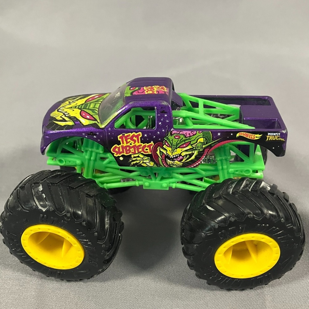 Hot Wheels Monster Truck Test Subject Purple Green Die Cast - Picture 9 of 10